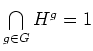 $ \bigcap \limits_{g \in G}H^g=1$