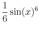 $\displaystyle \frac{1}{6}\sin(x)^6 $