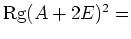 $ \operatorname{Rg}(A+2E)^2=$