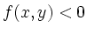 $ f(x,y)<0$