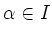 $ \alpha\in I$