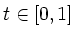 $ t\in[0,1]$