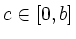 $ c\in[0,b]$