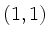 $ (1,1)$
