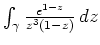 $ \mbox{$\int_\gamma \frac{e^{1-z}}{z^3(1-z)}\, dz$}$