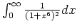 $ \mbox{$\int_0^\infty \frac{1}{(1+x^6)^2} dx$}$