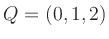 $\displaystyle Q = (0,1,2)$