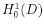 $ H^1_0(D)$