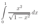 $ \displaystyle \int\limits_0^1 \frac{x^2}{\sqrt{1-x^2}}\,dx$
