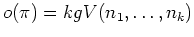 $ o(\pi)=kgV(n_1, \ldots , n_k)$