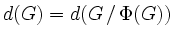 $\displaystyle d(G)=d(G \, / \, \Phi(G) )
$