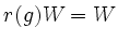 $ r(g)W=W$
