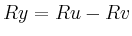 $ Ry = Ru - Rv$