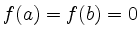 $ f(a)=f(b)=0$