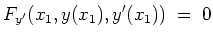 $ \mbox{$\displaystyle
F_{y'}(x_1,y(x_1),y'(x_1))\; =\; 0
$}$