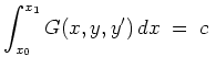 $ \mbox{$\displaystyle
\int_{x_0}^{x_1} G(x,y,y')\, dx\; =\; c\;
$}$