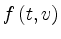 $\displaystyle f\left(t,v\right)$