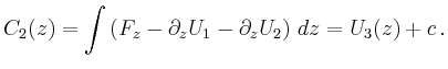$\displaystyle C_2(z) = \int \left(F_z-\partial_zU_1 - \partial_z U_2\right)\,dz
= U_3(z) + c\,.
$