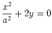$ \displaystyle \frac{x^2}{a^2}+2y=0$