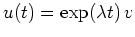 $ u(t) = \exp(\lambda t) \, v$