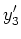 $\displaystyle y_3'$