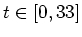$ t\in [0,33]$