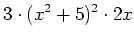 $\displaystyle 3\cdot(x^2+5)^2\cdot2x$