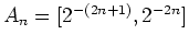 $ \mbox{$A_n = [2^{-(2n+1)},2^{-2n}]$}$