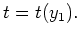 $ t = t(y_1) .$