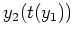 $ y_2(t(y_1))$
