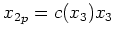 $ {x_2}_p = c(x_3)x_3$