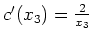 $ c'(x_3) = \frac{2}{x_3} $