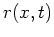 $ r(x,t)$