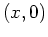 $ (x,0)$