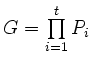 $ G=
\prod \limits_{i=1}^t P_i$