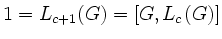 $ 1=L_{c+1}(G)=[G,L_c(G)]$