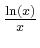 $ \frac{\ln(x)}{x}$
