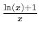 $ \frac{\ln(x)+1}{x}$
