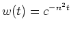 $ w(t)=c\e^{-n^2t}$