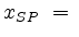 $ x_{SP}\ =\ $