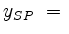 $ y_{SP}\ =\ $