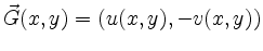 $ \vec{G} (x,y)
=
(u(x,y), - v(x,y))$