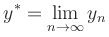 $ \displaystyle{y^*=\lim_{n \to \infty} y_n}$