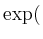 $ \exp($