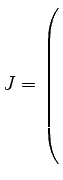 $ J= \left(\rule{0pt}{10ex}\right.$