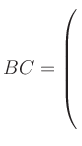$ BC=\left(\rule{0pt}{8ex}\right.$