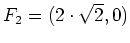 $ F_2=(2\cdot \sqrt{2},0)$