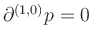 $ \partial^{(1,0)}p=0$