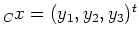 $ _Cx=(y_1,y_2,y_3)^t$