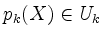 $ p_k(X)\in U_k$